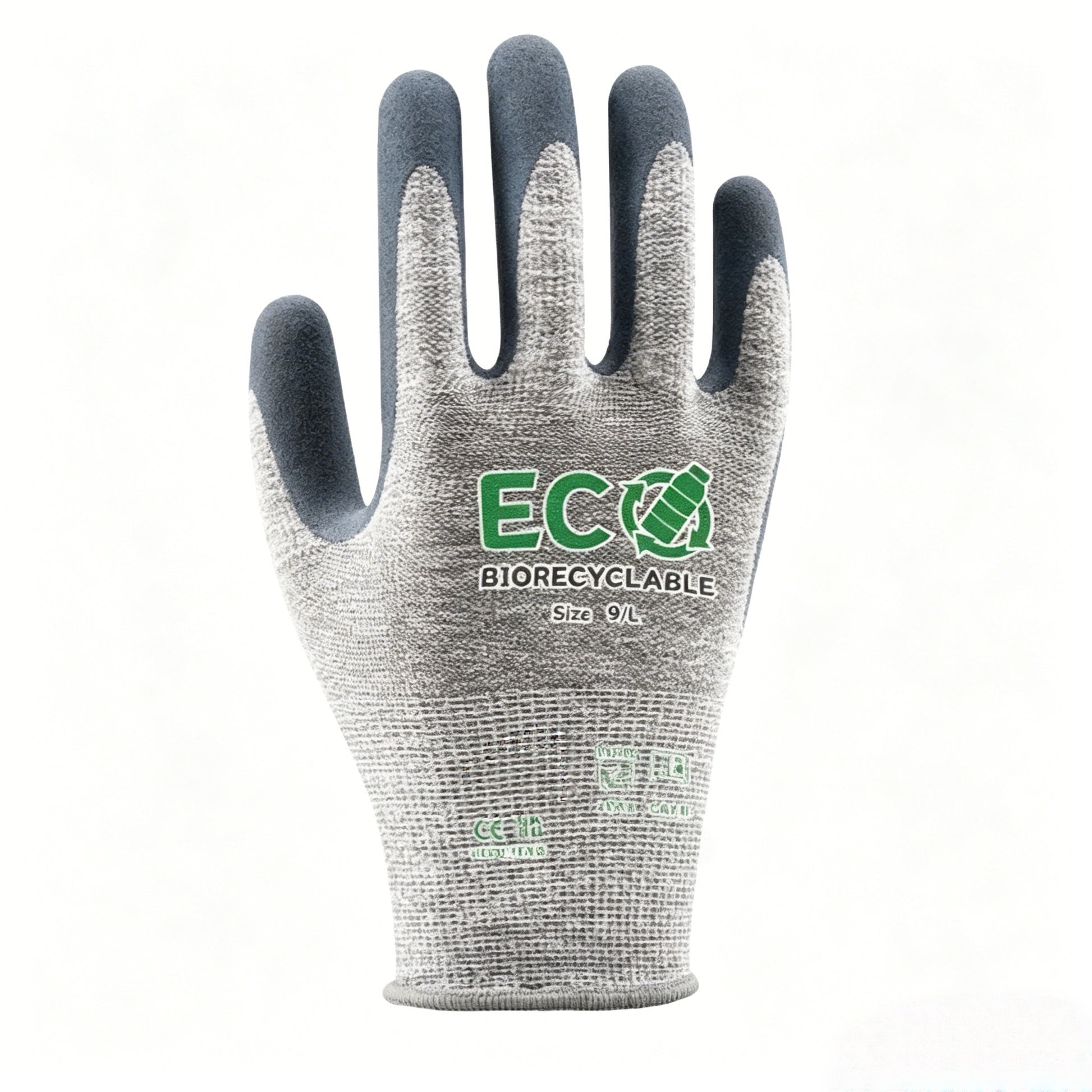 15G Recycled PET Yarn and Spandex Liner, with Latex Sandy Coated Gloves-5