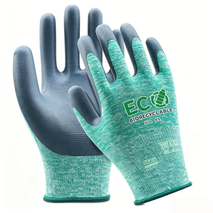15G Recycled PET Yarn and Spandex Liner,  with Nitrile Foam Coated Gloves-1