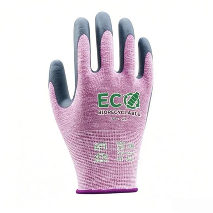 15G Recycled PET Yarn and Spandex Liner,  with Nitrile Foam Coated Gloves-2