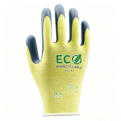 15G Recycled PET Yarn and Spandex Liner,  with Nitrile Foam Coated Gloves-5