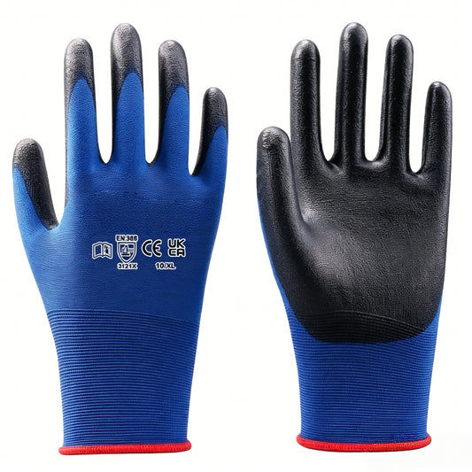 PU3101 ultra-thin 18 gauge nylon liner smooth PU safety gloves, lightweight excellent tactility, great abrasion resistance for electronics and delicate precision handling