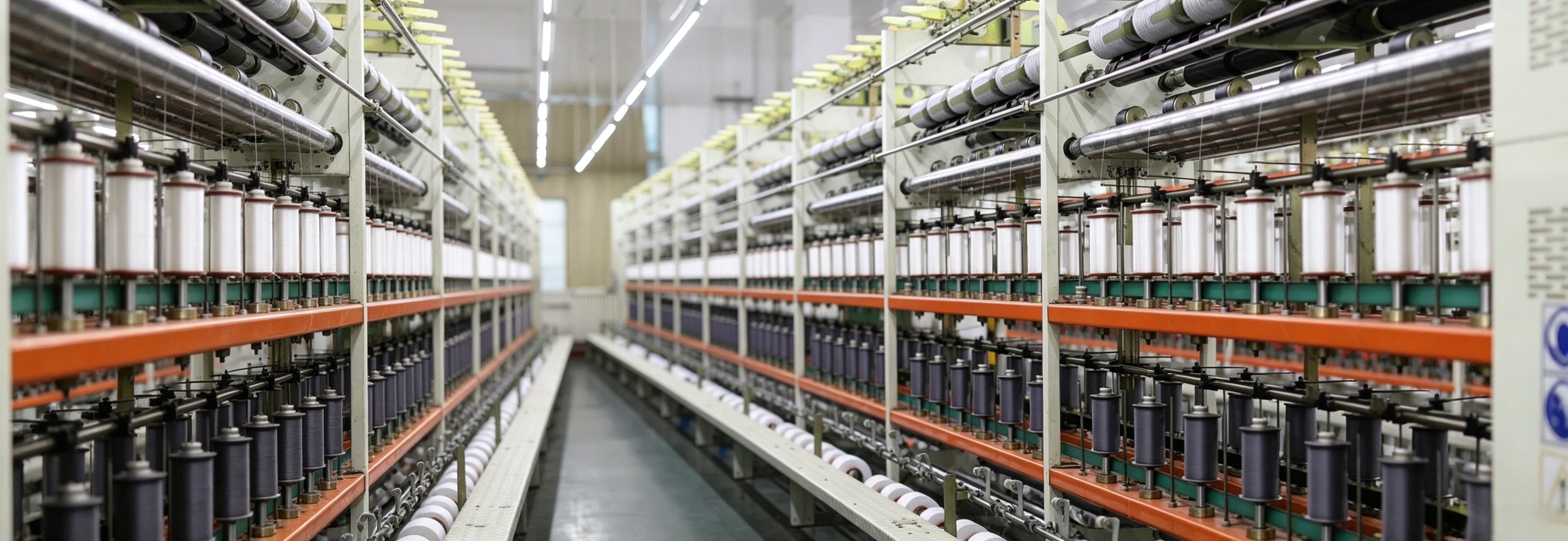 Self-owned yarn spinning workshop with full spinning machines, complete supply chain for raw material of work gloves