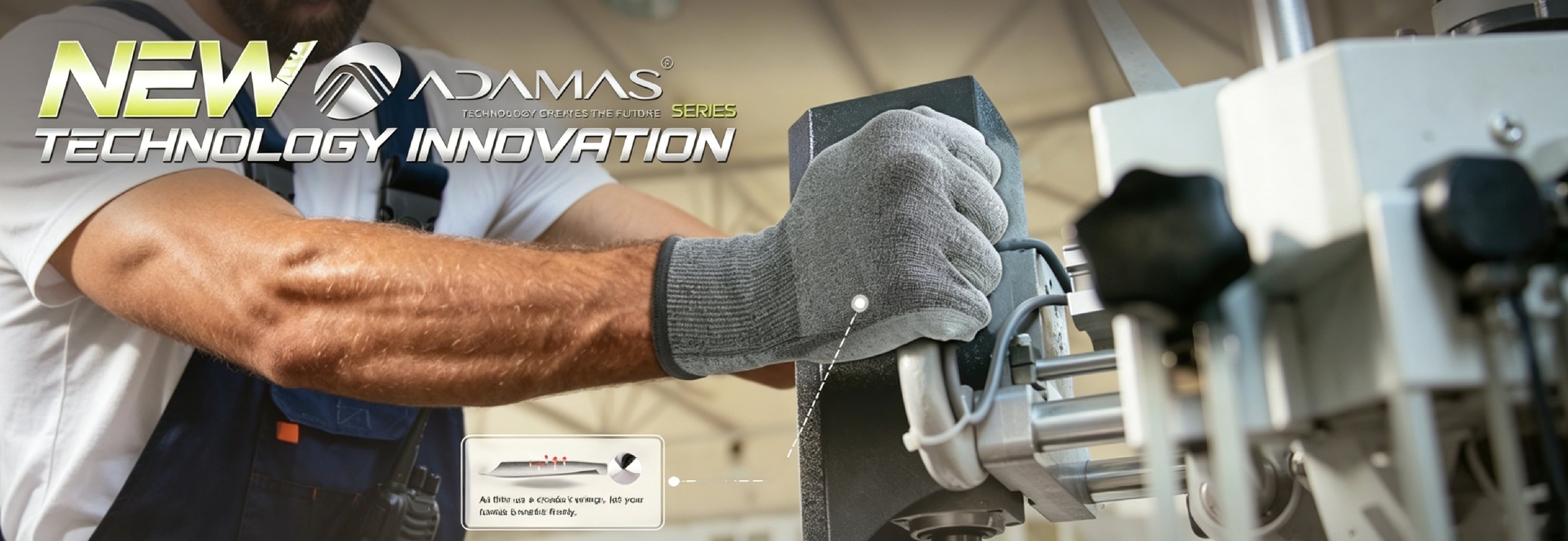 Adamas New Series Technology Innovation Cut Resistant Industrial Safety Work Gloves, High Performance Protective Work Gloves For Manufacturing Industry