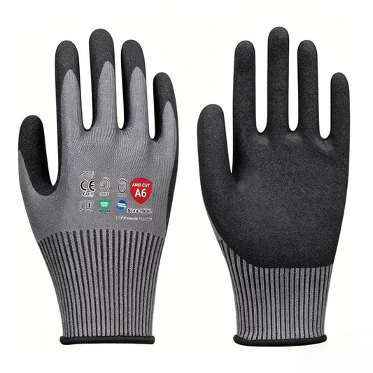AF1306 13 gauge Adamas nitrile foam comfort anti-cut gloves, ANSI A6 multi-scenario industrial protective gloves