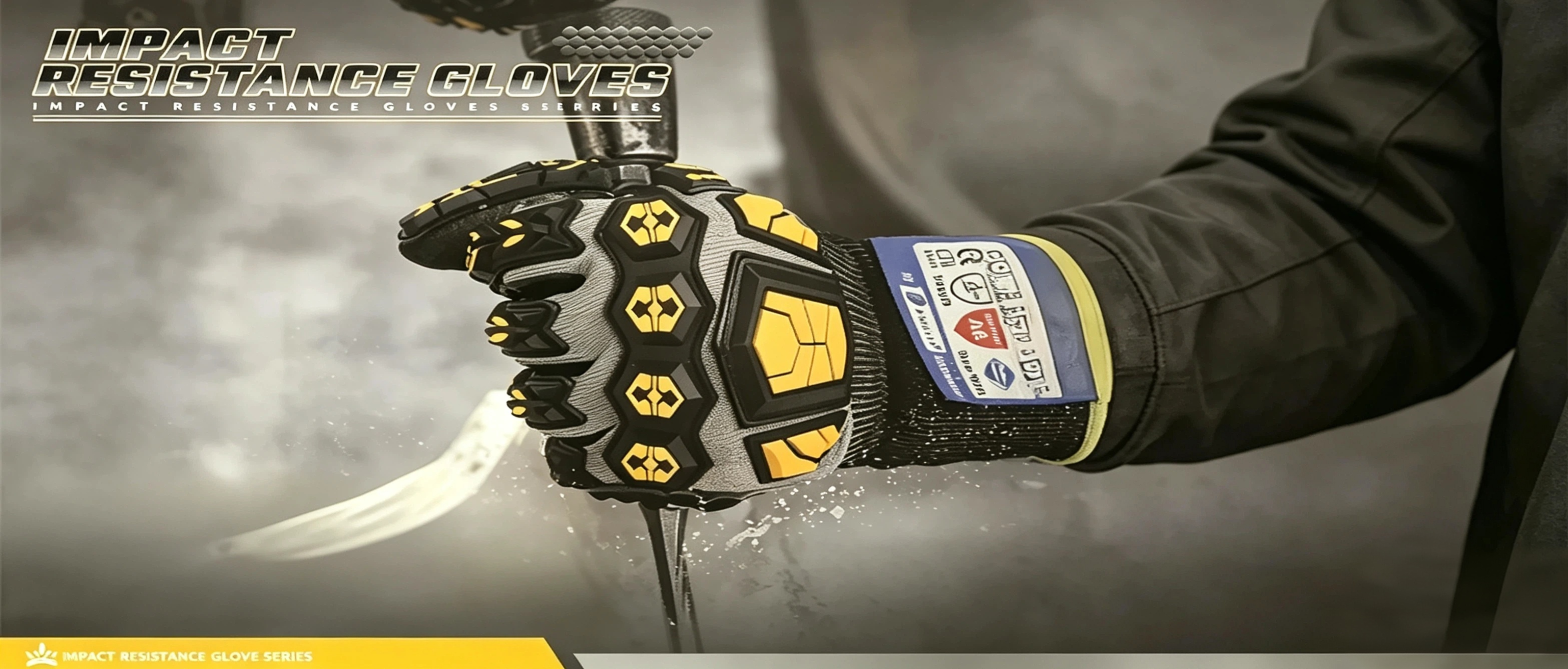 Industrial impact resistant work gloves with ANSI/ISEA 138 protection, TPR shock pads for construction oilfield heavy duty mechanical hazard safety