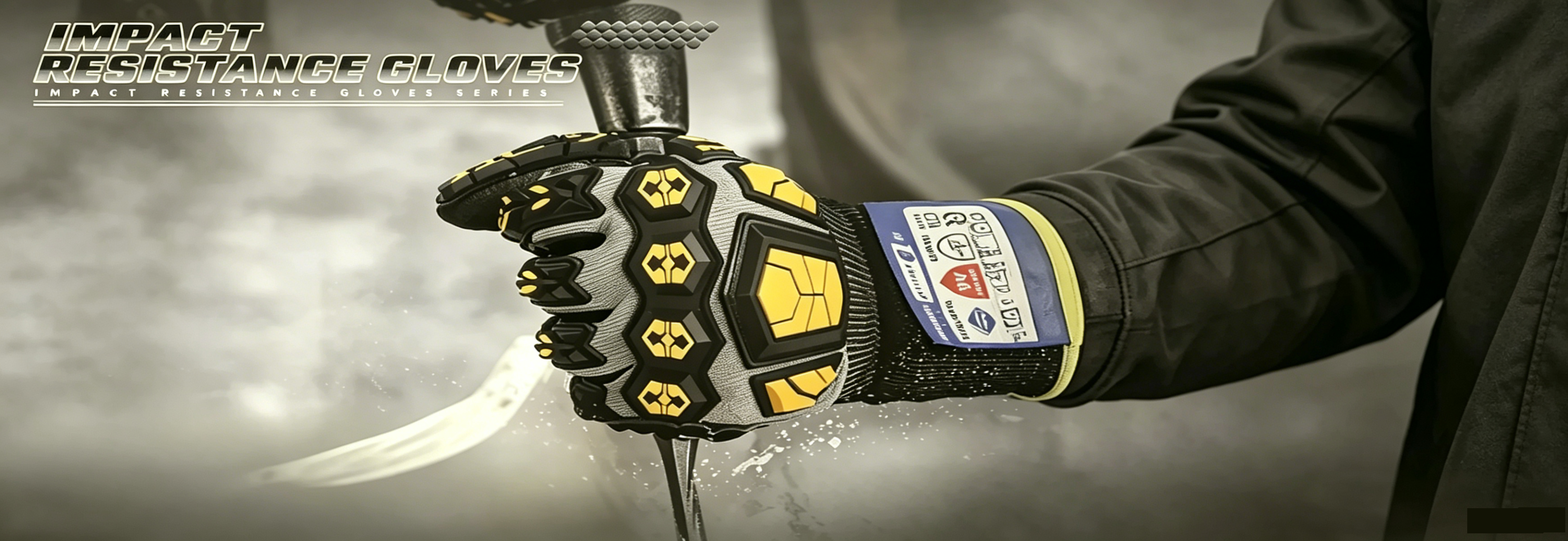 Industrial impact resistant work gloves with ANSI/ISEA 138 protection, TPR shock pads for construction oilfield heavy duty mechanical hazard safety