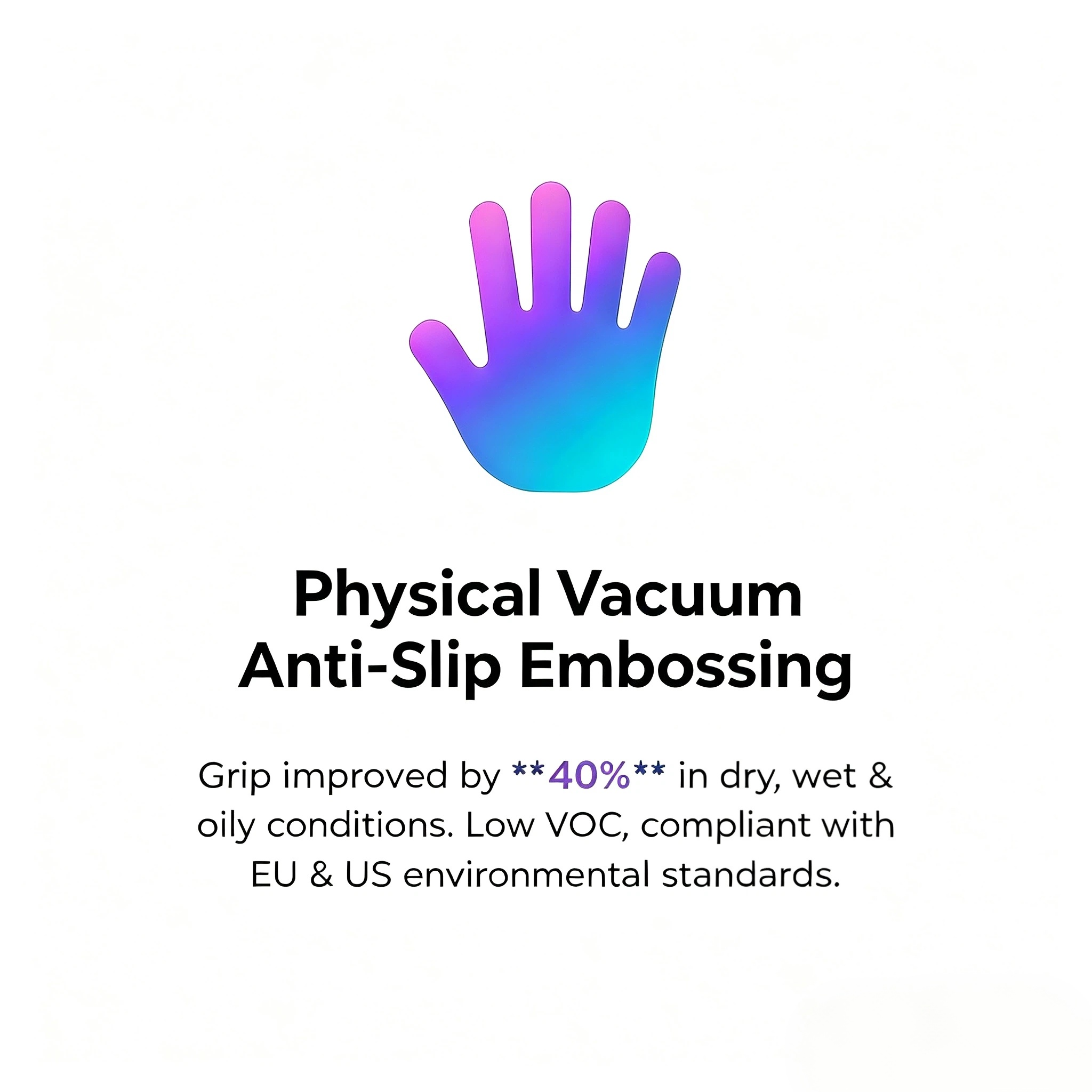 Physical vacuum anti-slip embossing industrial nitrile gloves dry wet oily grip