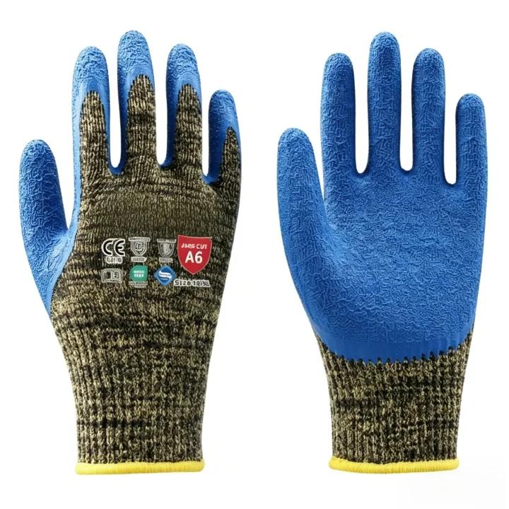 K5101 10 gauge composite mixed fiber cut gloves, ANSI cut A6, heat contact resistance up to 350°C, anti-abrasion anti-puncture for hot parts handling