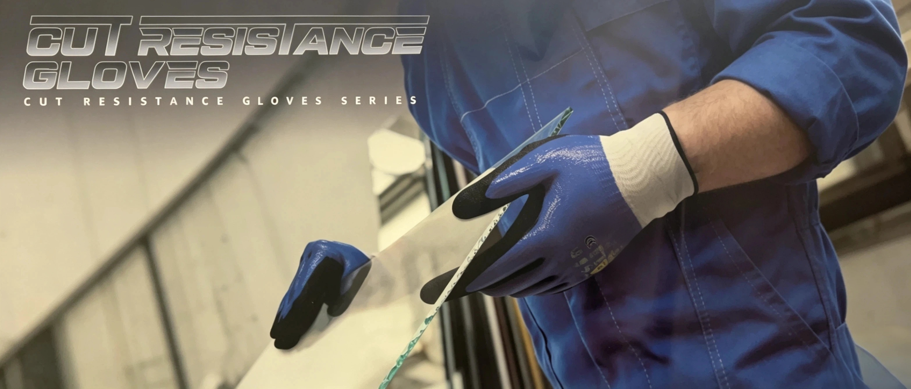 industrial grade cut resistant safety gloves with ANSI ISO cut level certification