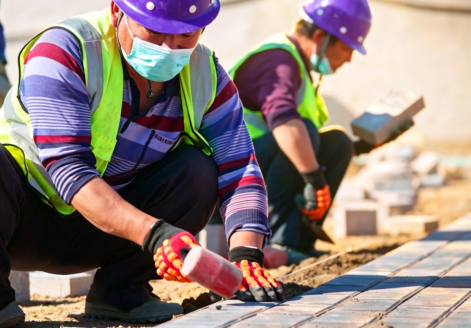Sunveil heavy-duty cut and impact-resistant gloves for construction site safety