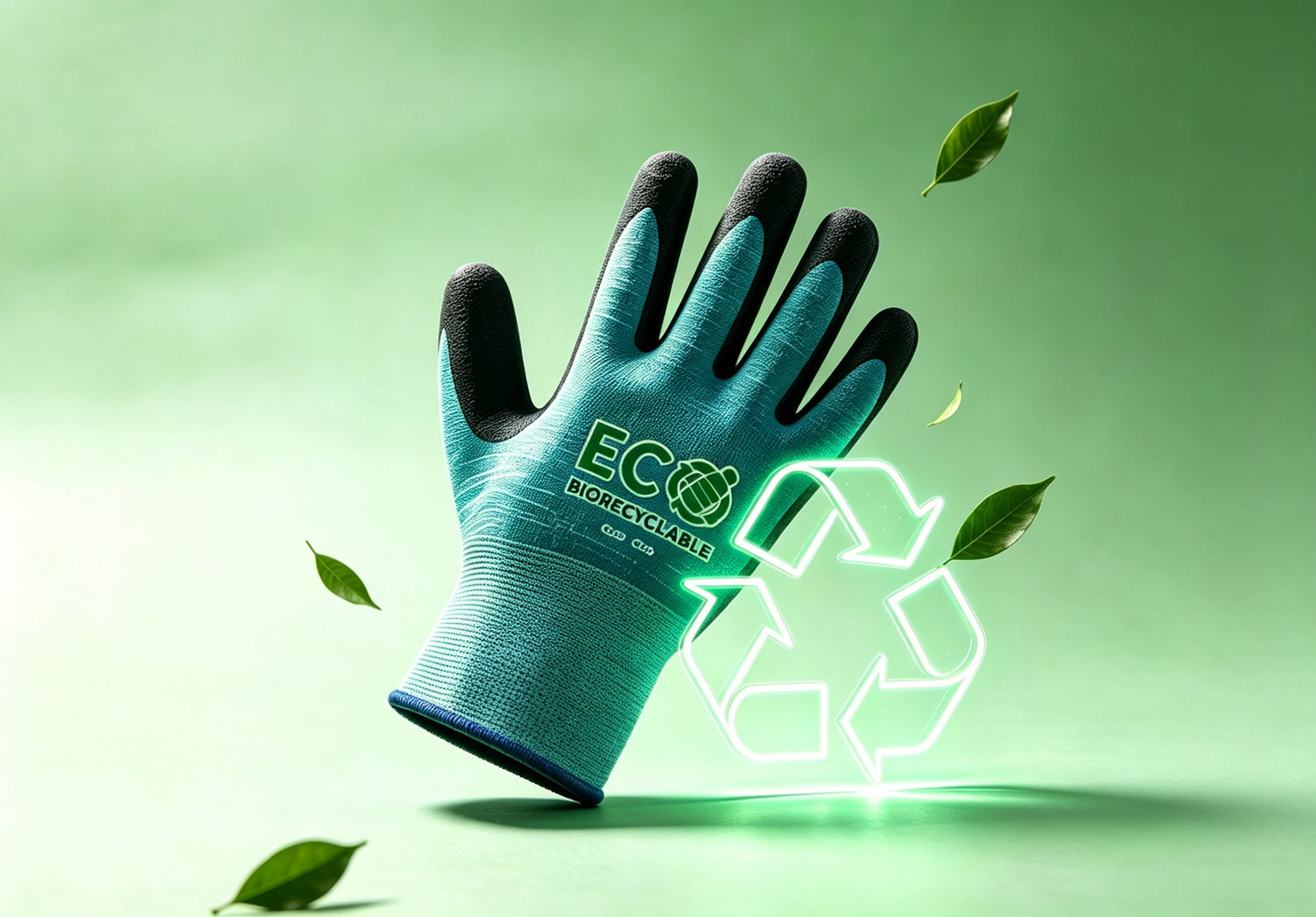 Sunveil eco recycled low-carbon sustainable safety gloves for green industrial protection